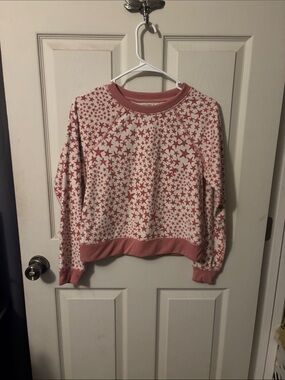 l*space Pink Star-Print Pullover Sweater